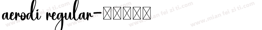 aerodi regular字体转换